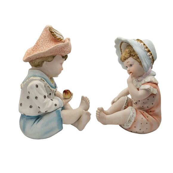 Piano Boy and Girl 6" Andrea by Sadek Porcelain Hand Painted Made in Japan 6162 - Picture 2 of 10